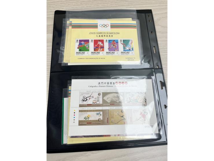 better including Shek Wan Mini-sheets x 3, Industrial Diversification MS, Olympic Games of Barcelona MS, Traditional Means of
